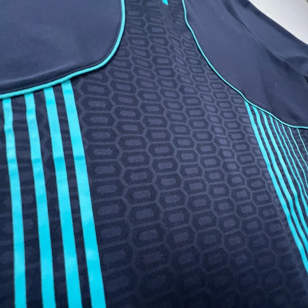Adidas Polo Shirt Mens M Navy Blue Formotion Climacool Athletic Golf Sporty